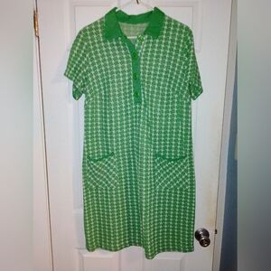 Green Patterned Polo Dress
